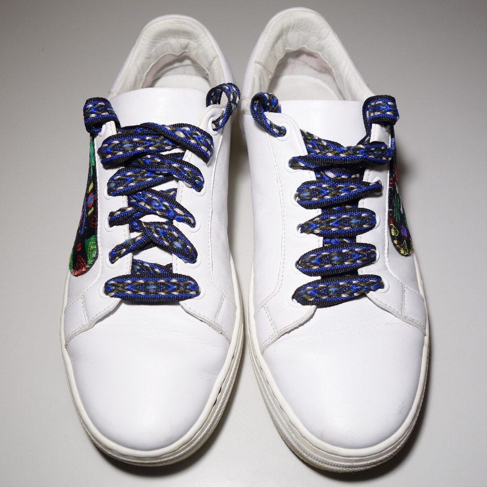 Etro Tribal Patch Leather Trainer Sneakers Made In Italy, Size 10 Us (41 Eu) View 2